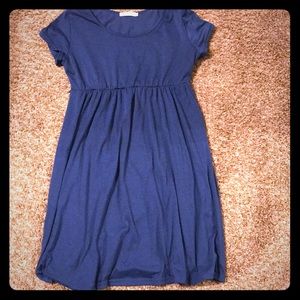 Blue Short Sleeve Dress